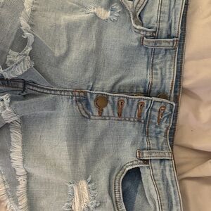 Billabong Light Blue Distressed Jean Shorts